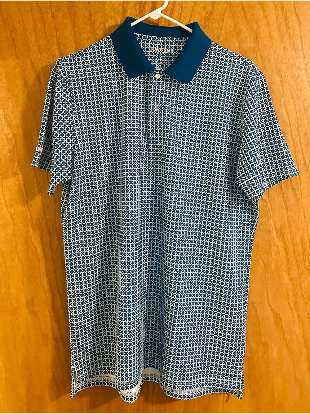 Men's Bonobos Blue Geometric Polo Shirt